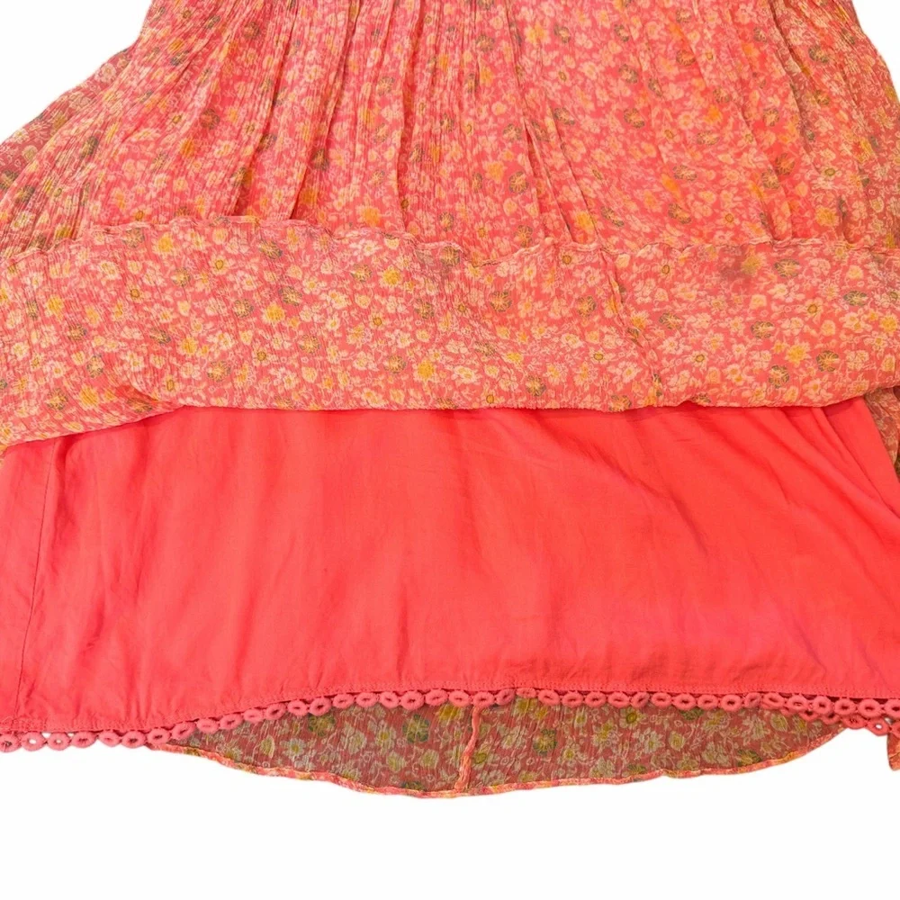 Maeve Morning Glory Tunic Dress Floral Pink Dress